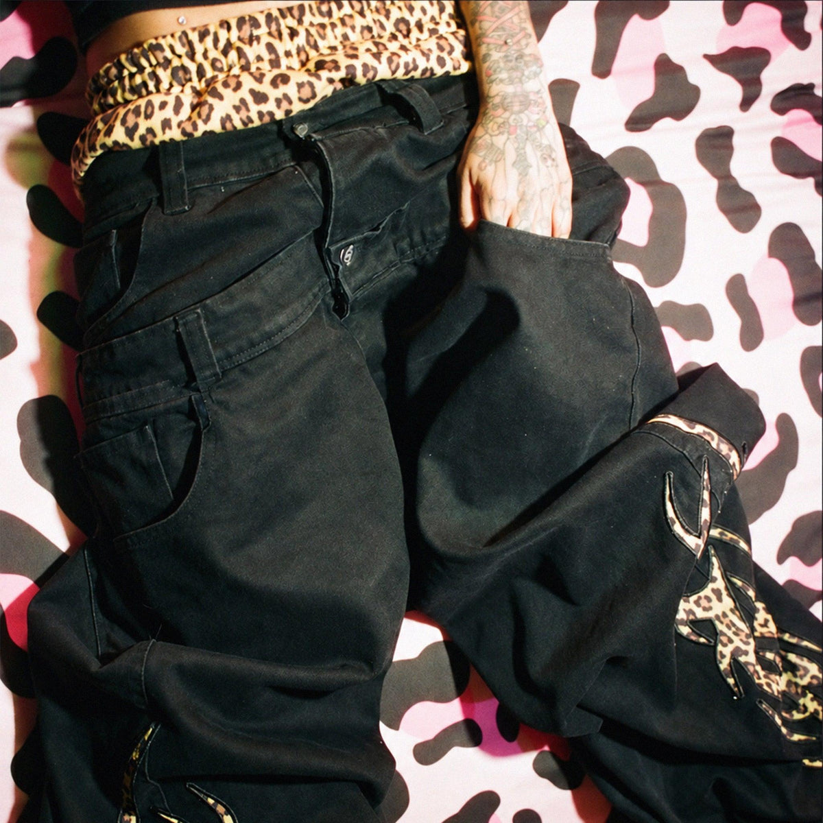 Triple Stack Cheetah Jeans