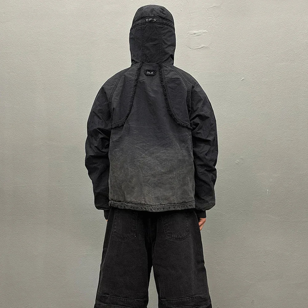 Destroyed Gradation Washing Puffer Jacket - BLR BLUER - VENTURER