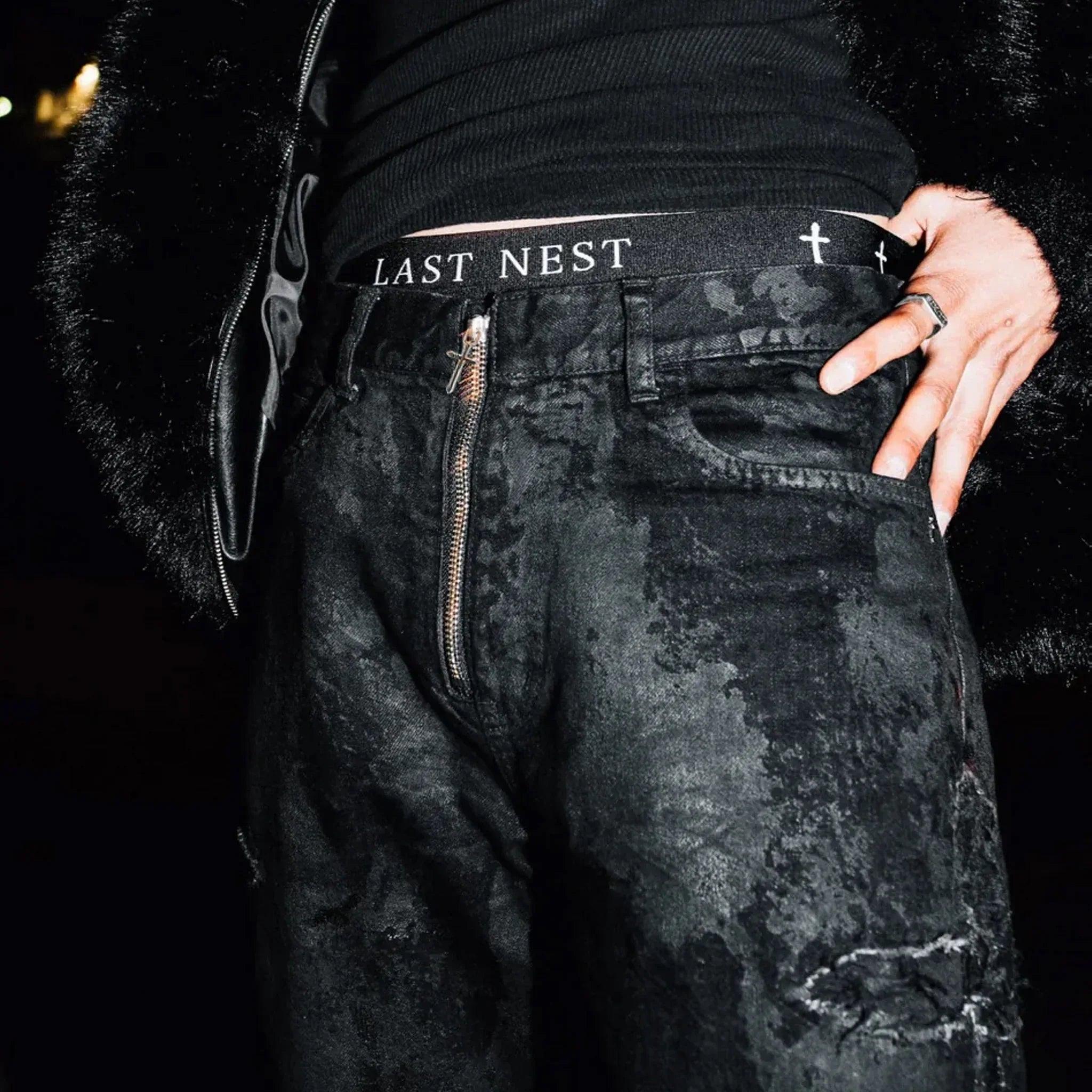 Coating Denim Flare Pants - LAST NEST - VENTURER