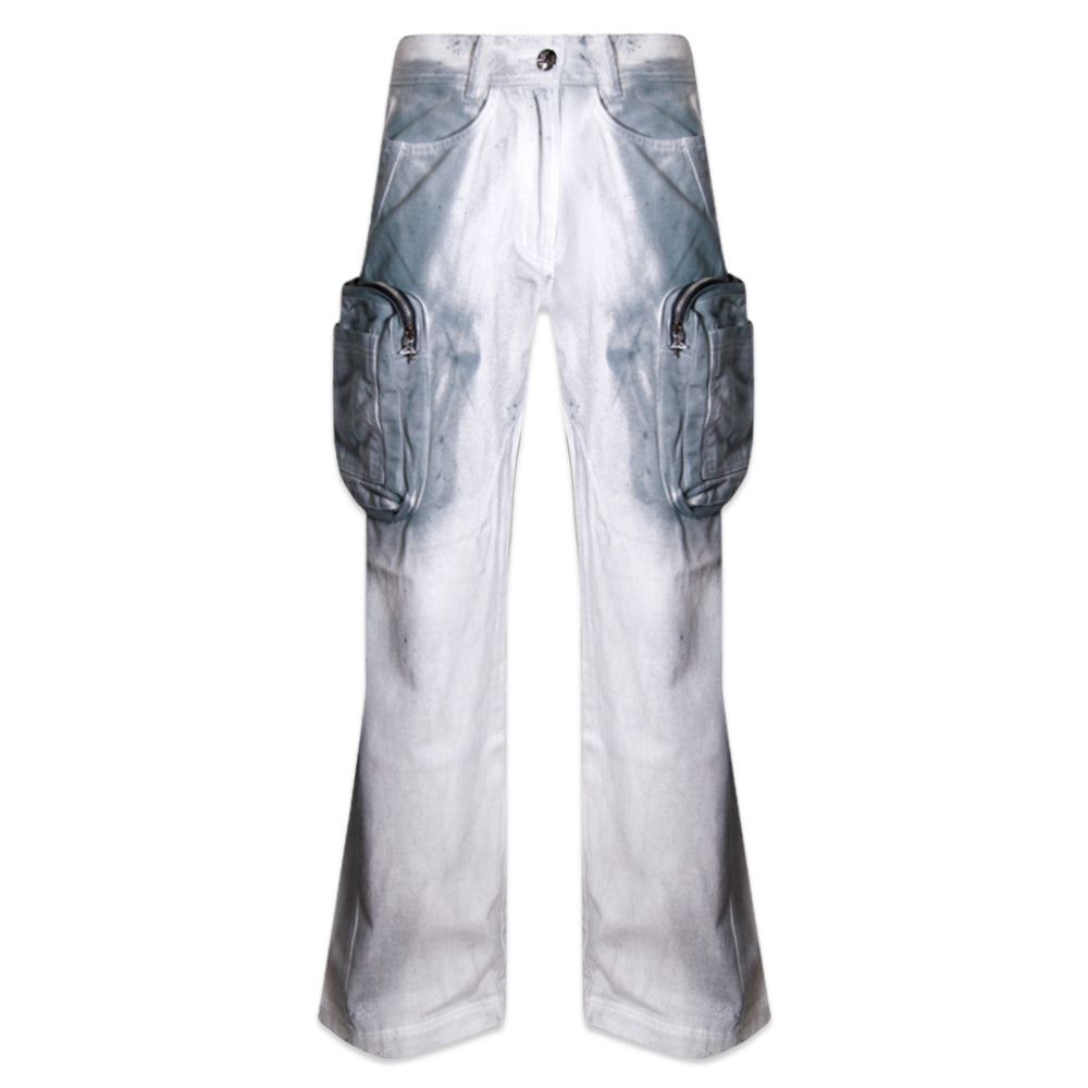 Double Pocket Hand Washing Flare Pants