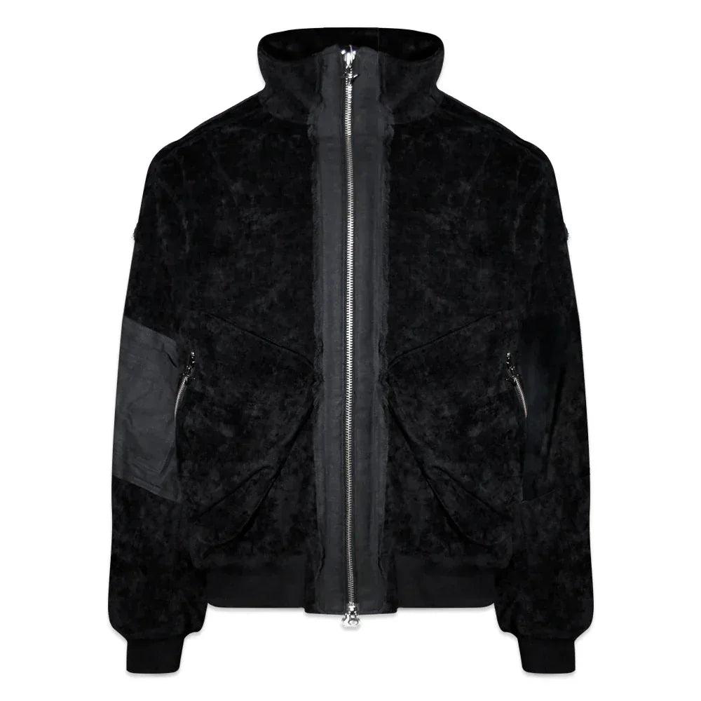 Velvet Cotton Big Pocket Bomber Jacket - BLR BLUER - VENTURER