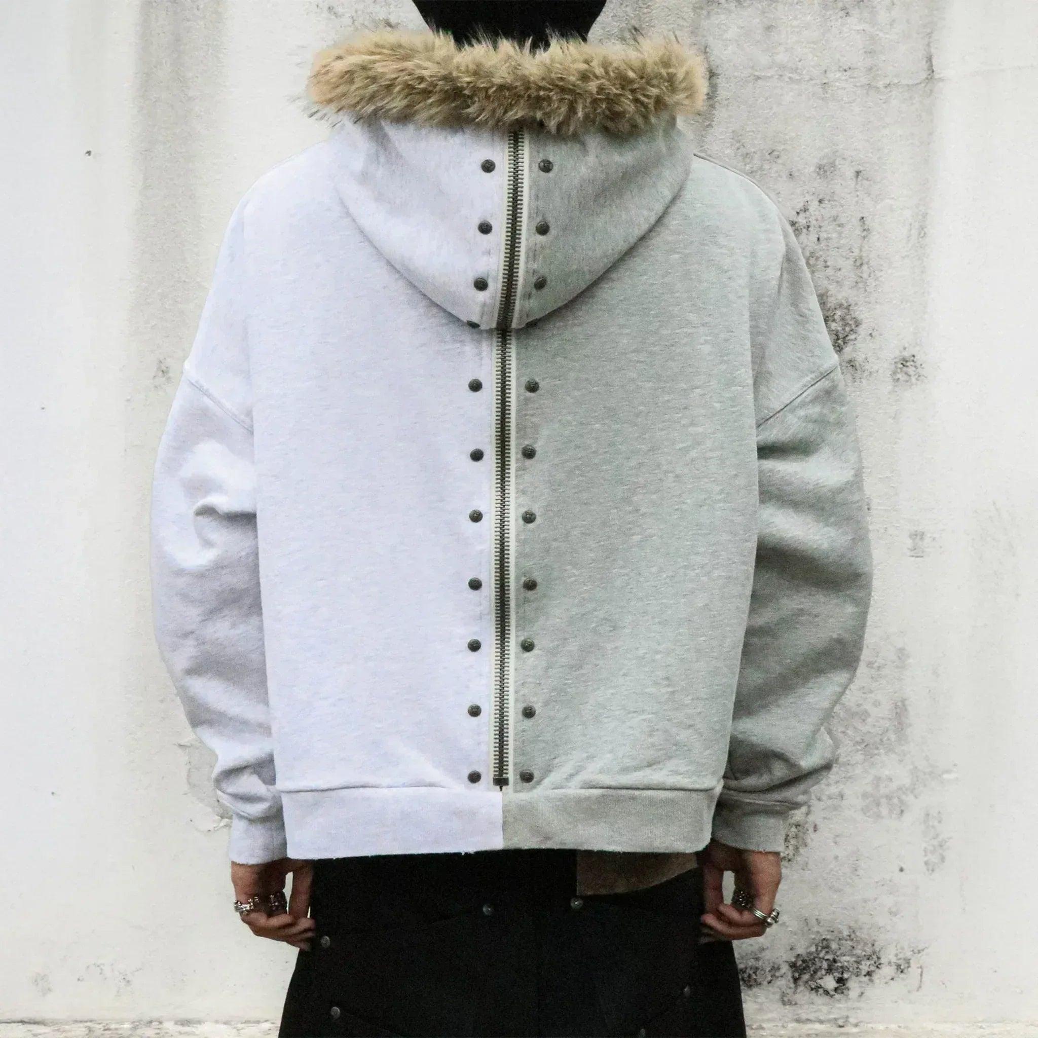 Nyra Zip-Up Jacket with Detachable Fur Hood - ThoughtWeFriends - VENTURER