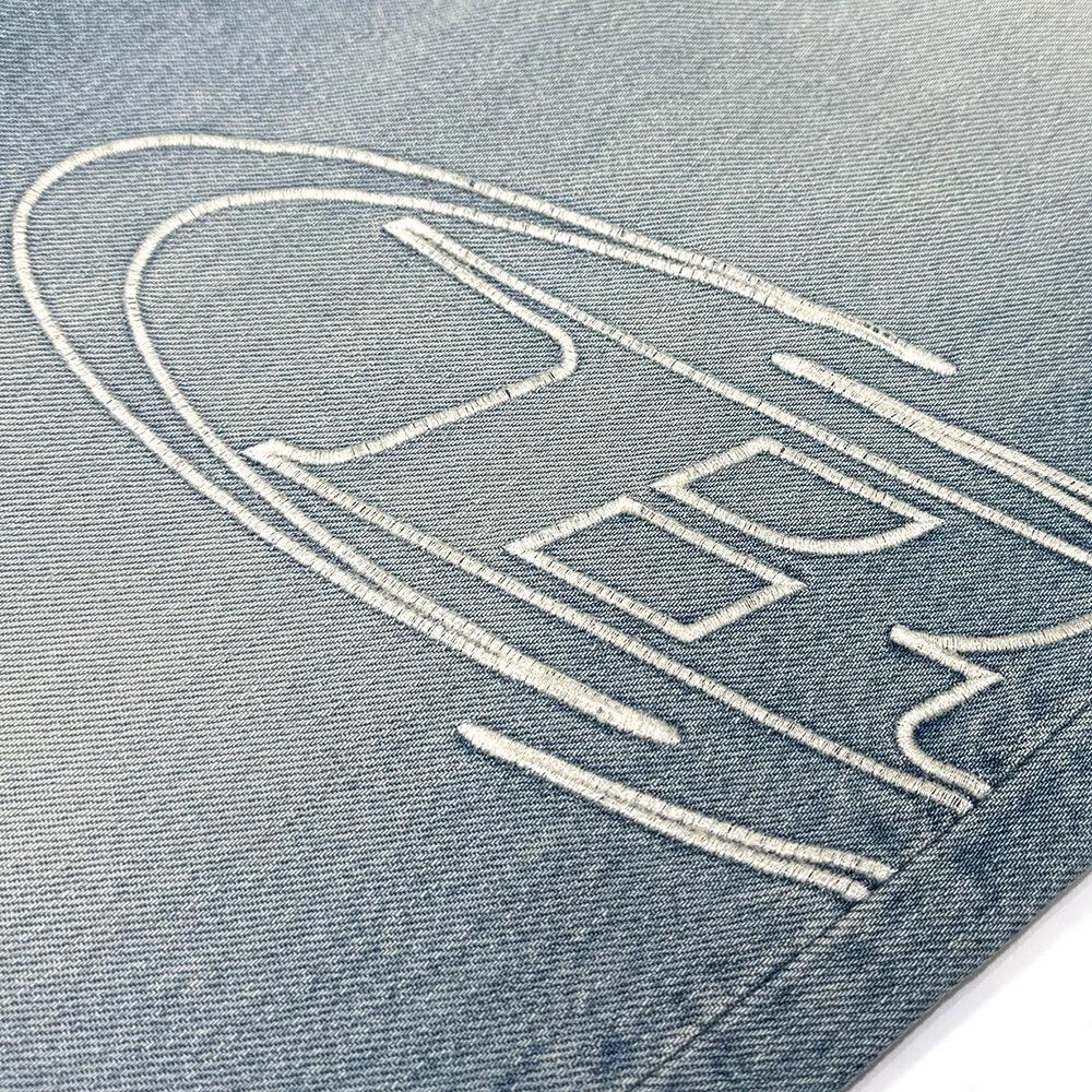 Stroke B Washed Wide Denim Pants