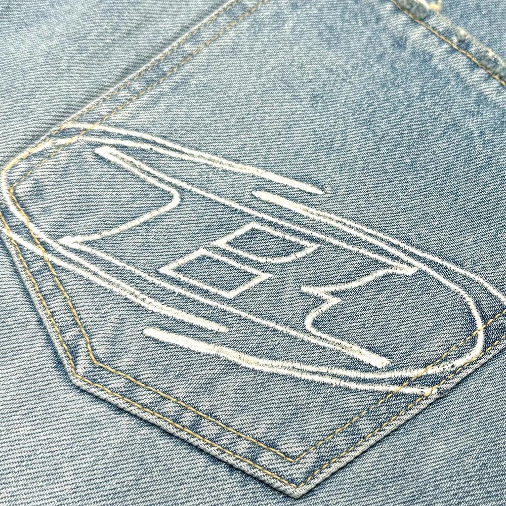 Stroke B Washed Wide Denim Pants