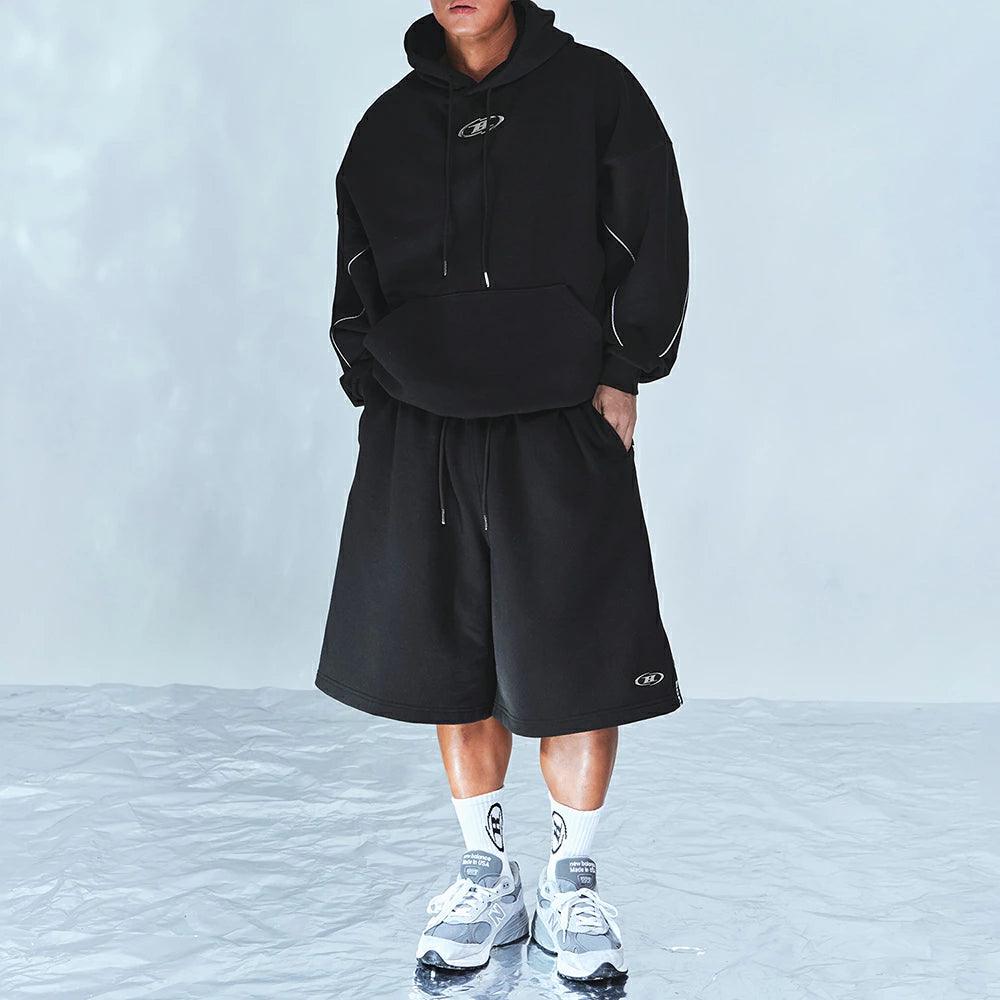 Chrome B Black Line Half Pants Long Ver