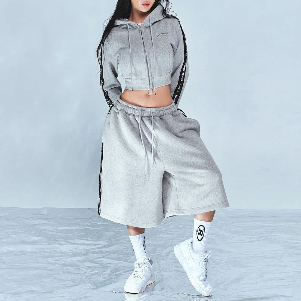 Chrome B Black Line Half Pants Long Ver
