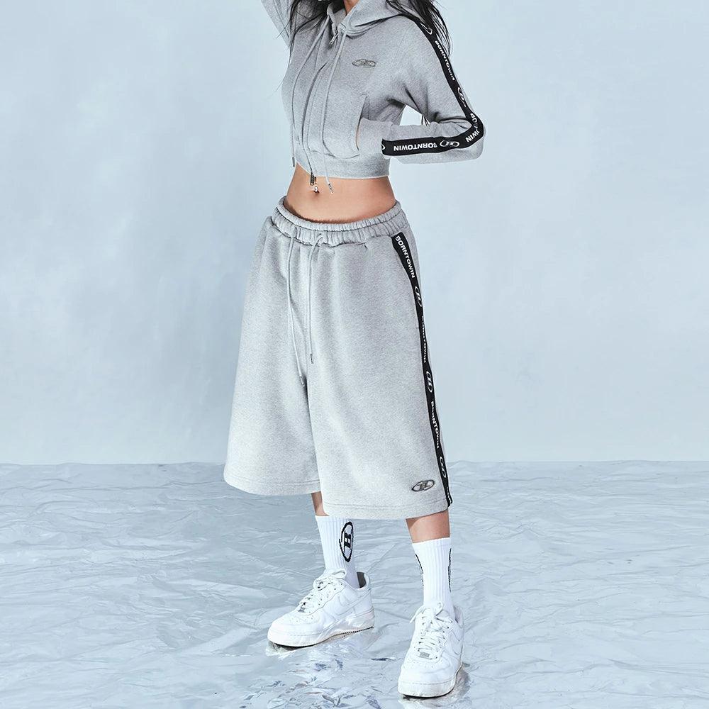 Chrome B Black Line Half Pants Long Ver