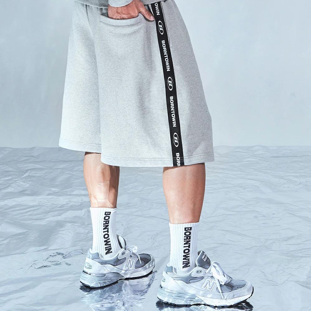 Chrome B Black Line Half Pants Long Ver