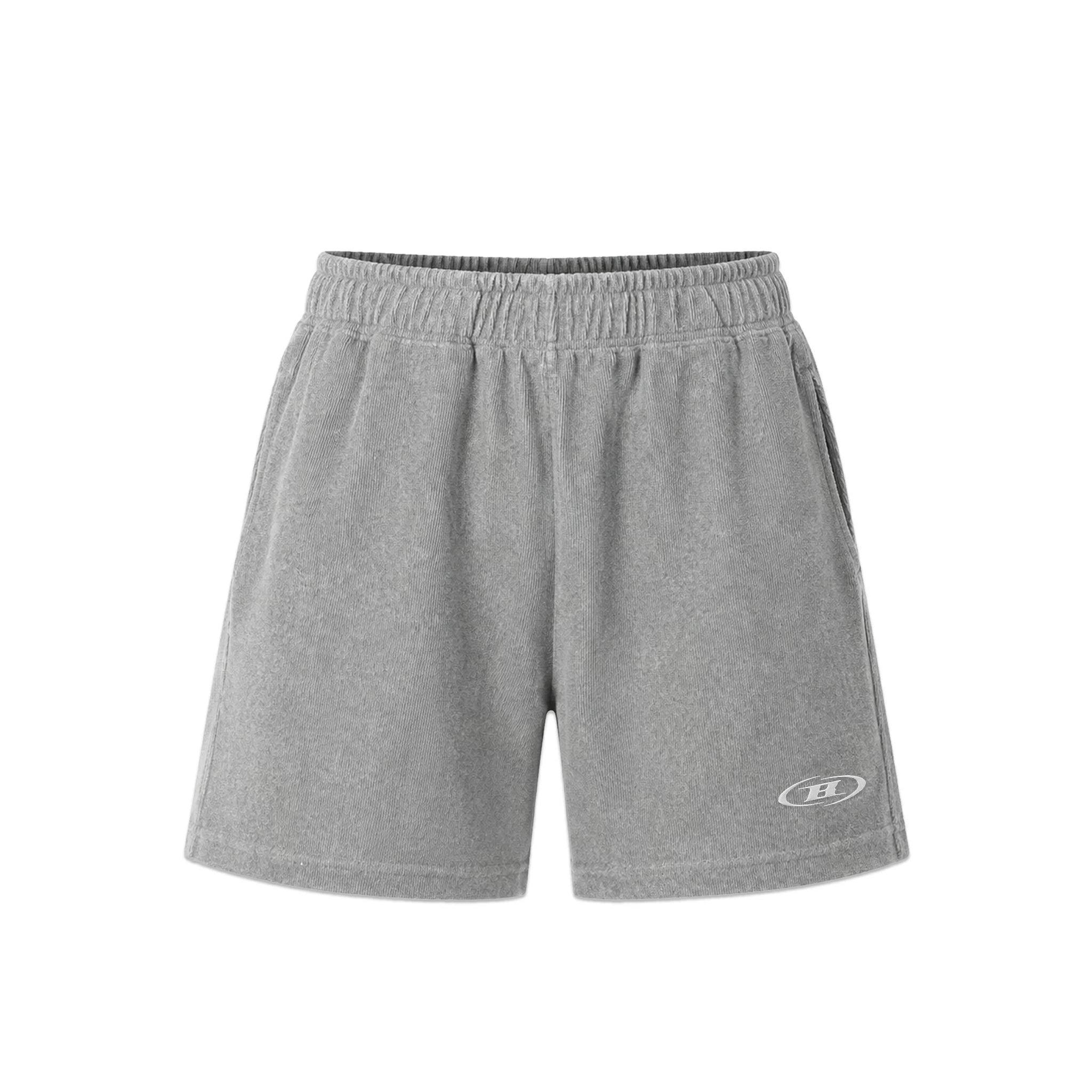 B CHROME VELOUR SHORTS
