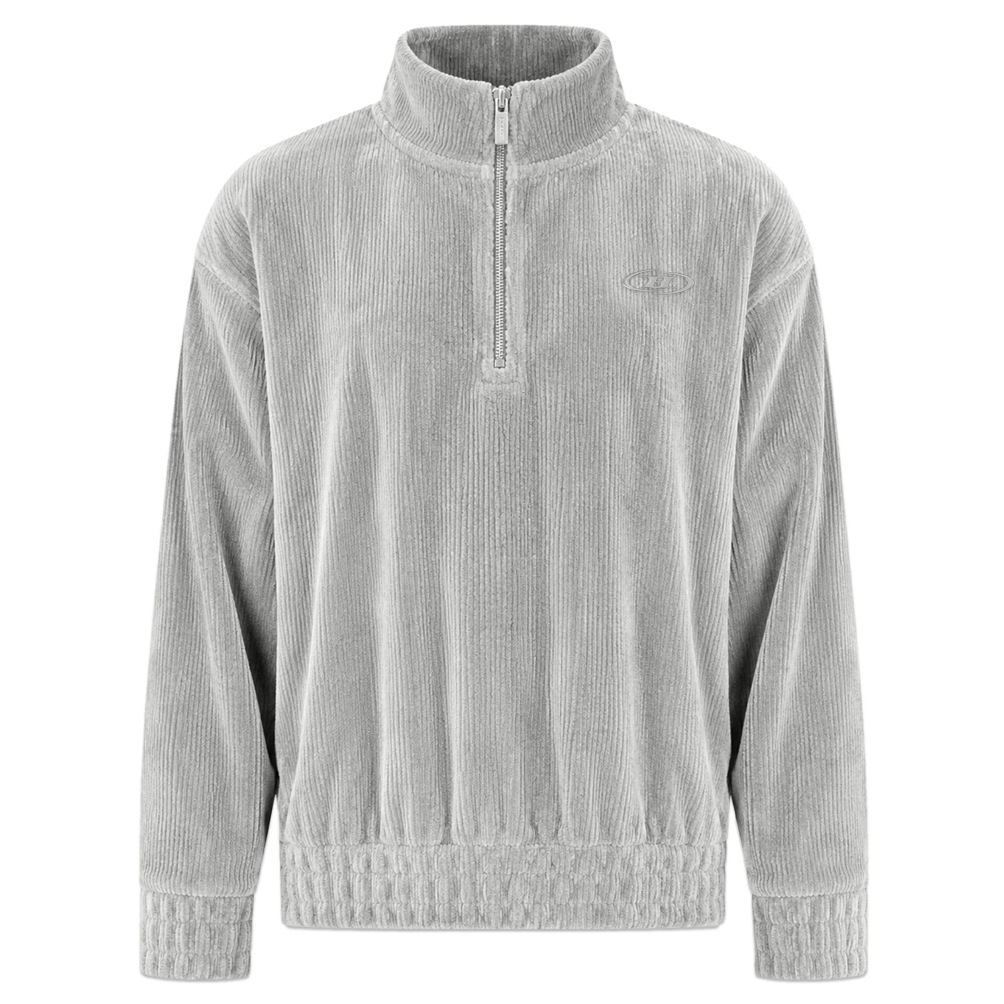 Big Chrome Velour Half Zip Up