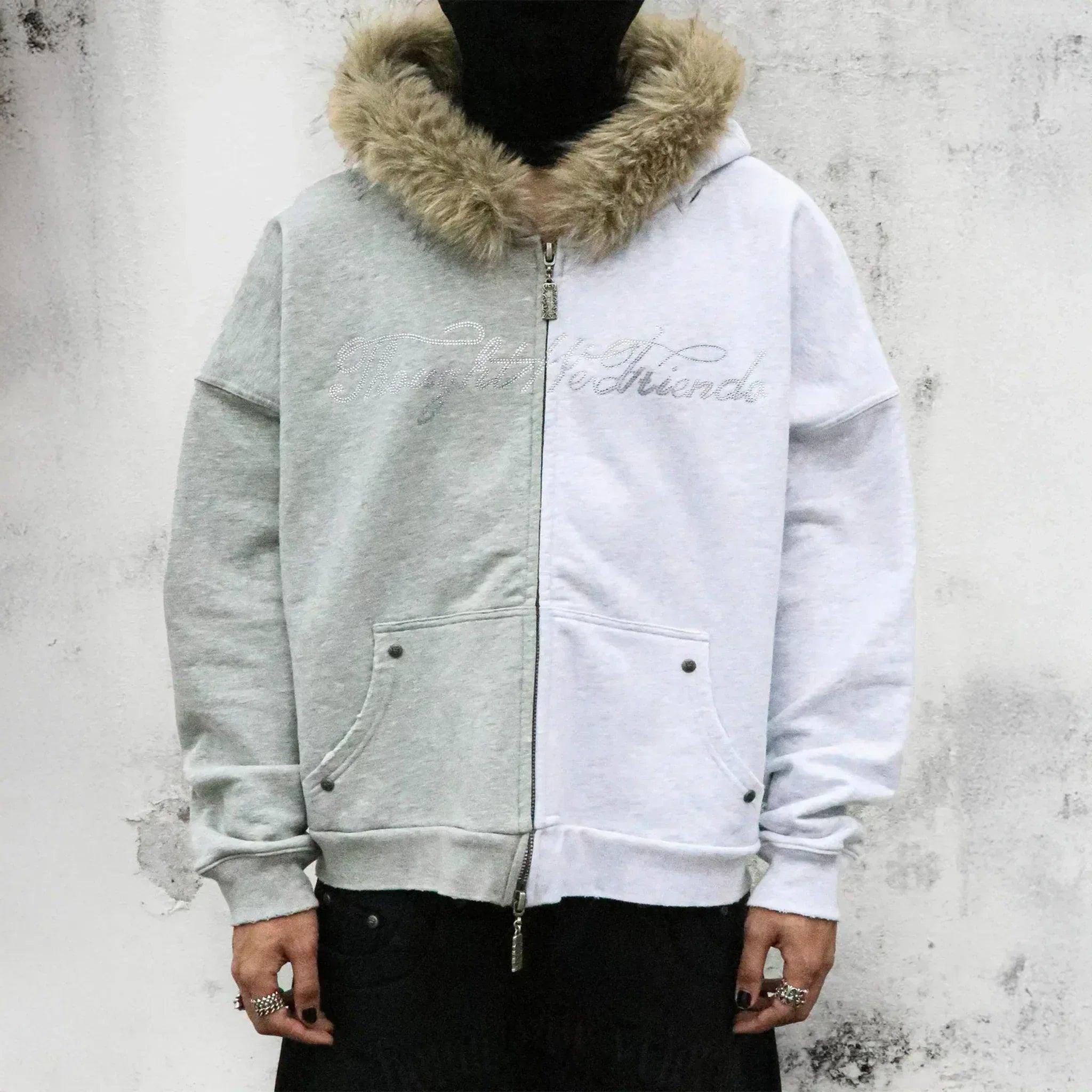 Nyra Zip-Up Jacket with Detachable Fur Hood - ThoughtWeFriends - VENTURER