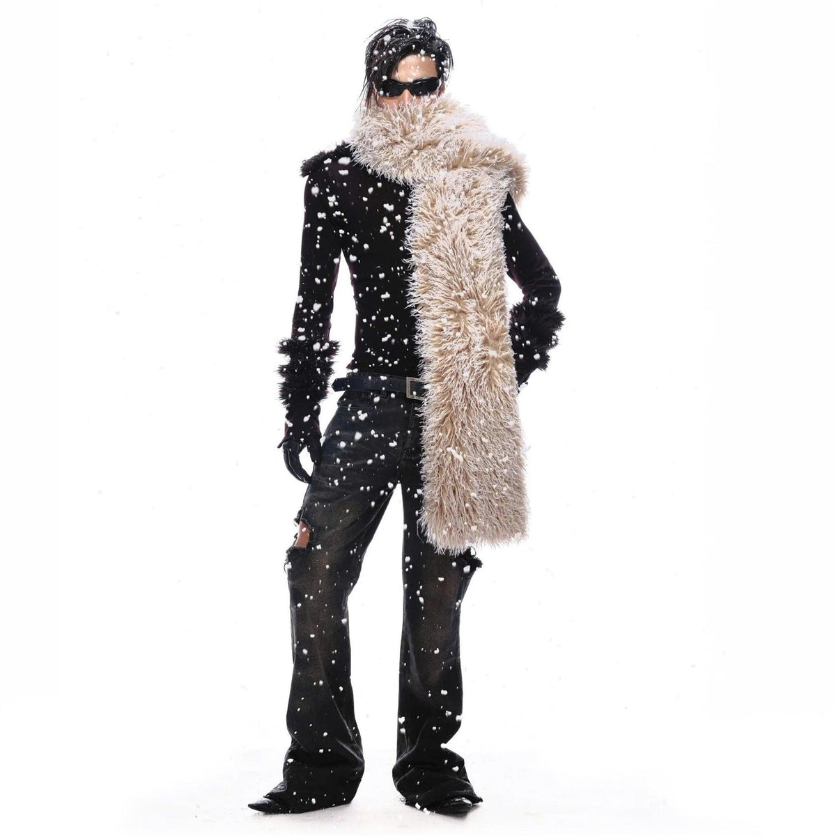 Psy Faux Fur Scarf