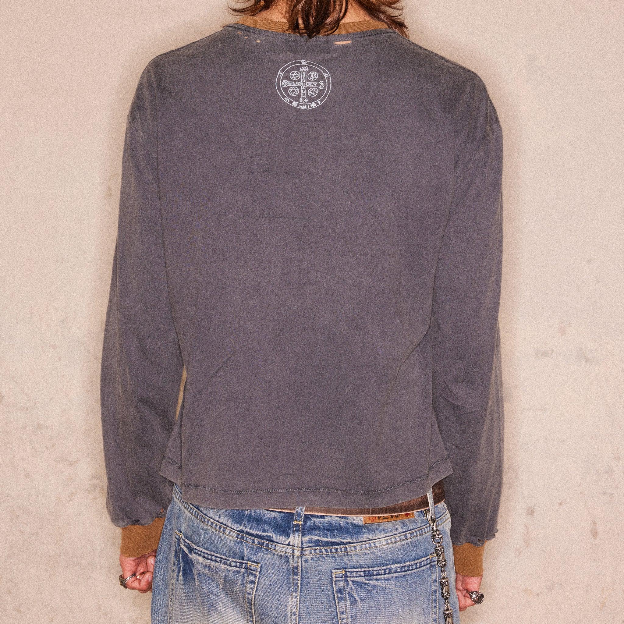Studded Graphic Long-Sleeve Tee