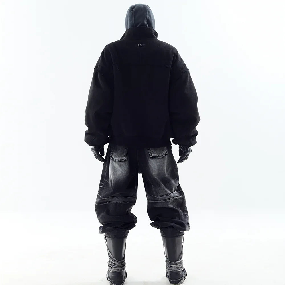 Heavy Texture Wool Linen Puffer Jacket - BLR BLUER - VENTURER