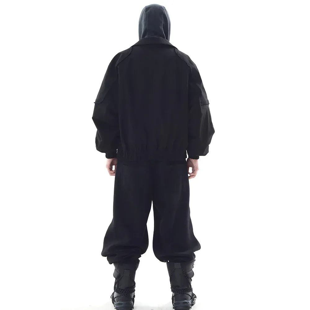 Stucked Belt Low Density Cotton and Raw-edged Pants - BLR BLUER - VENTURER