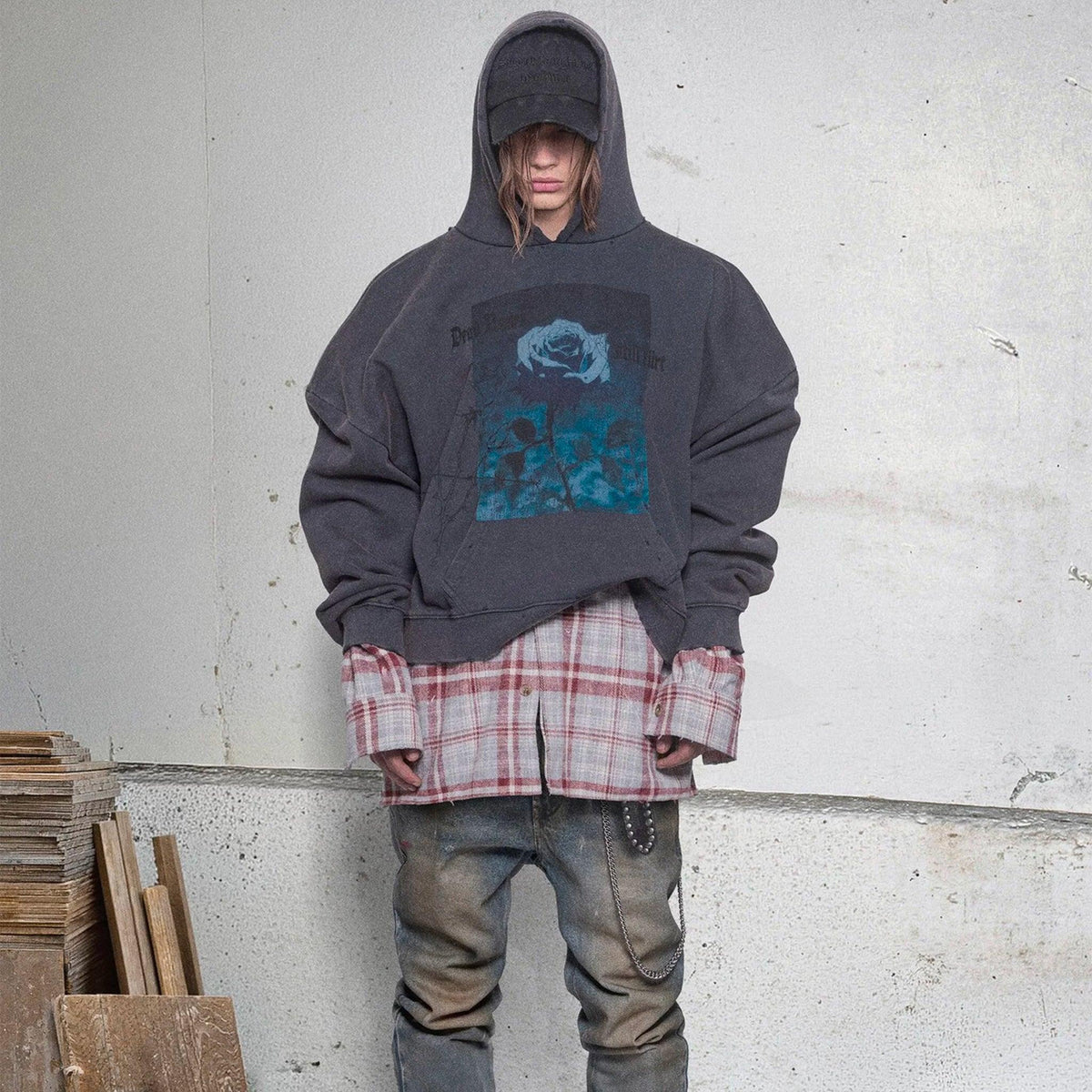 Dead Roses Still Flirt Vintage Hoodie