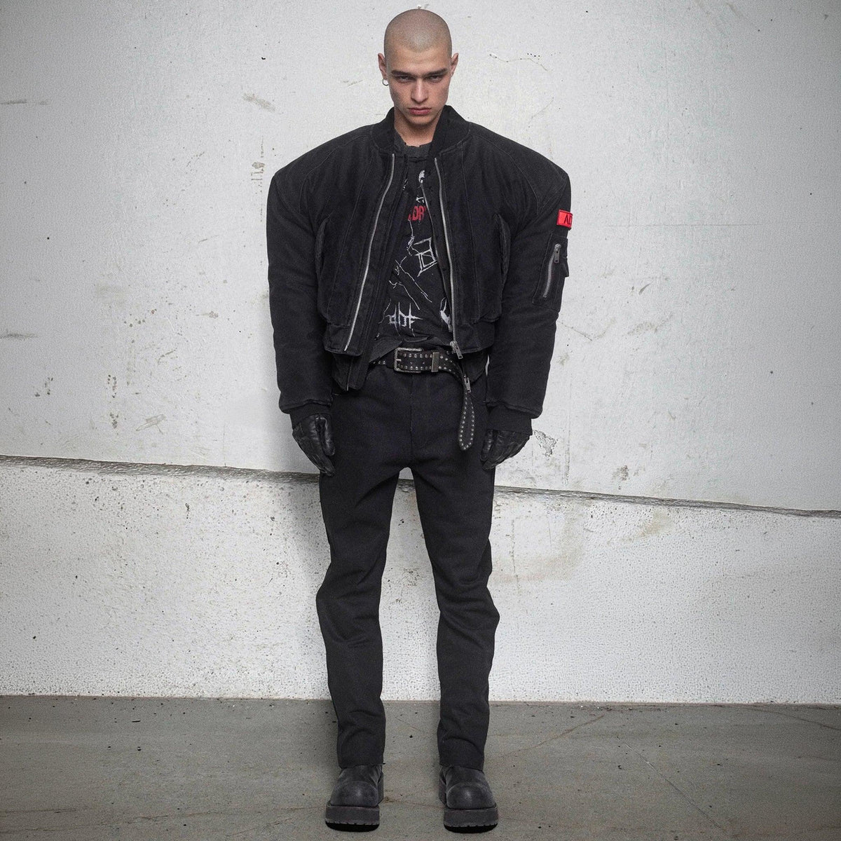 Riot Moleskin Cropped Bomber Jacket