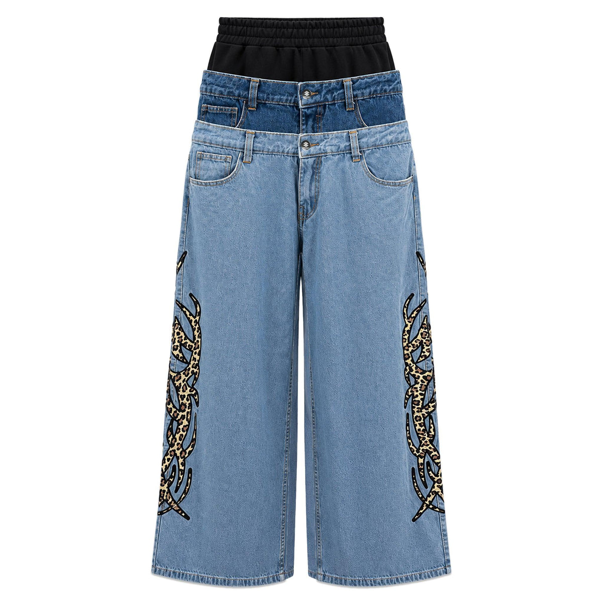 Triple Stack Cheetah Jeans