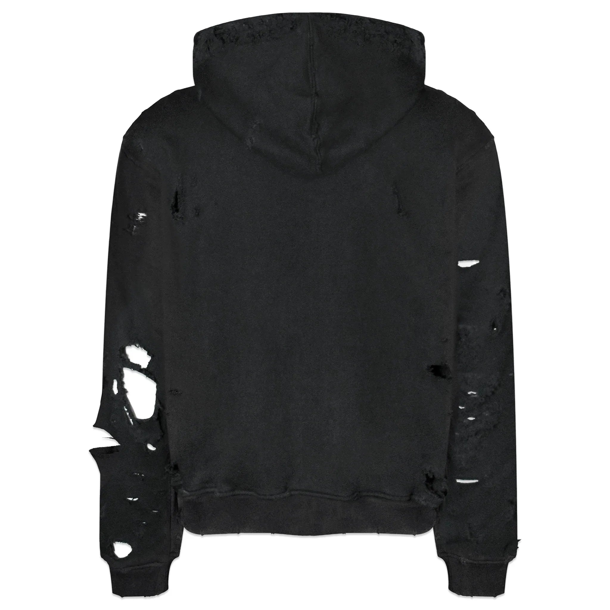 Distressed Zip Up Hoodie - EMOstanceclub - VENTURER