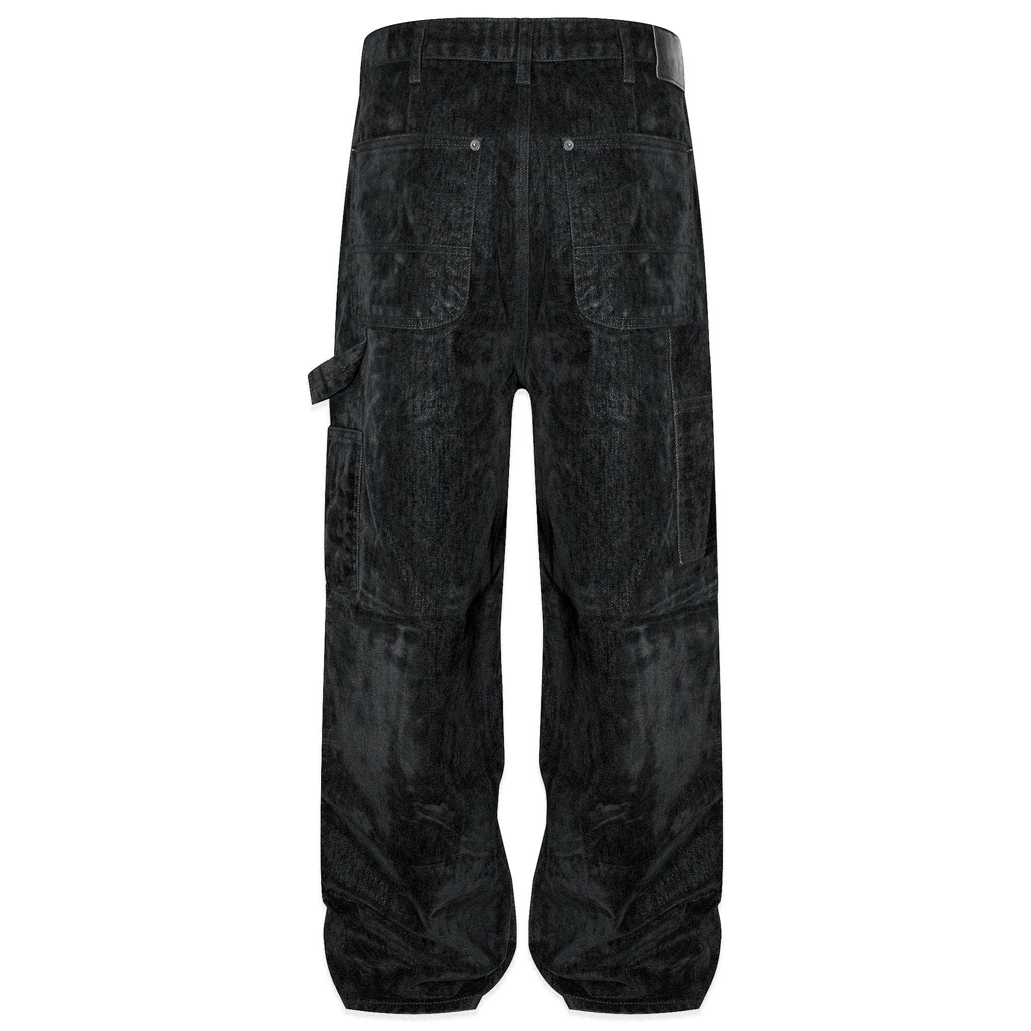 Velvet Leather Panel Baggy Carpenter Jeans - EMOstanceclub - VENTURER