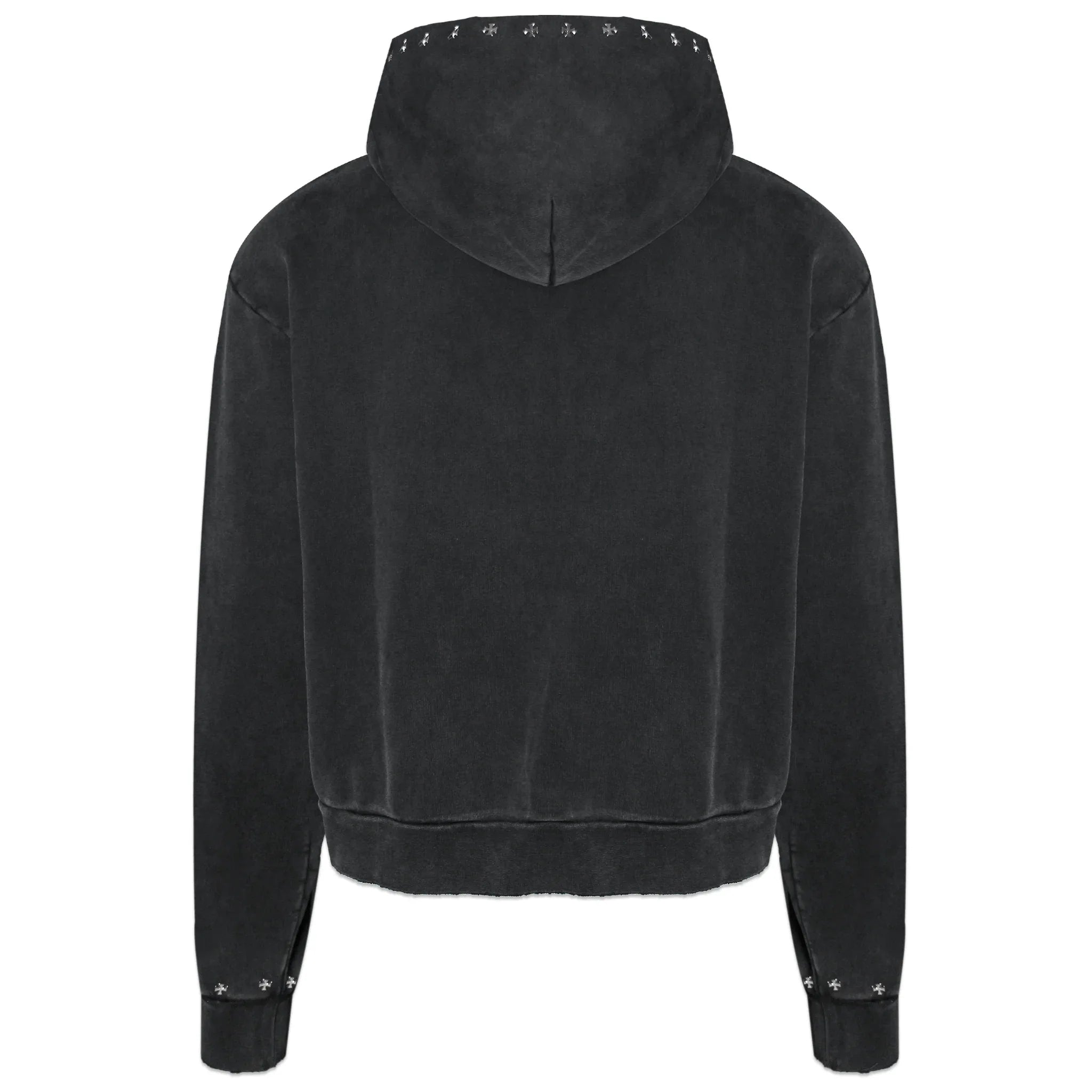 Cross Studded Destroyer Zip Hoodie