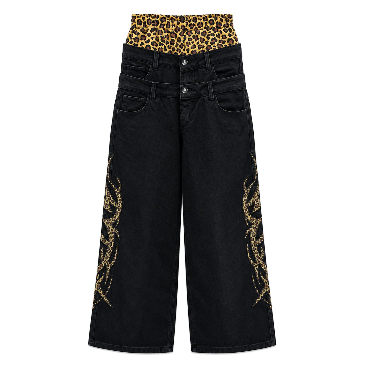 Triple Stack Cheetah Jeans