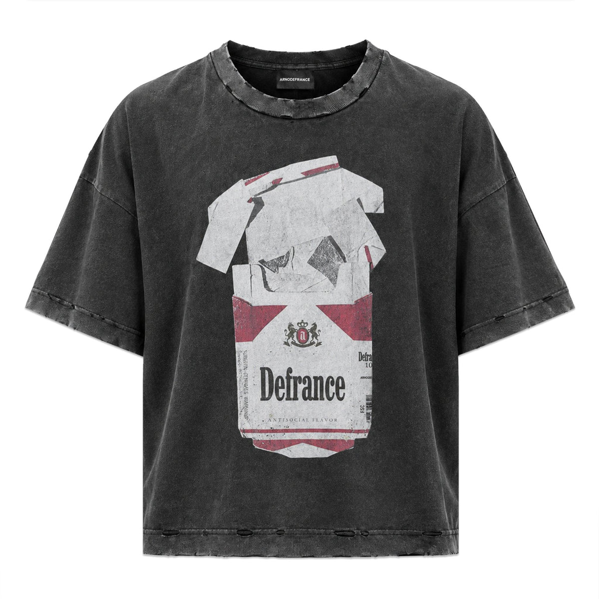 Antisocial Flavor Red Vintage Cropped T-Shirt