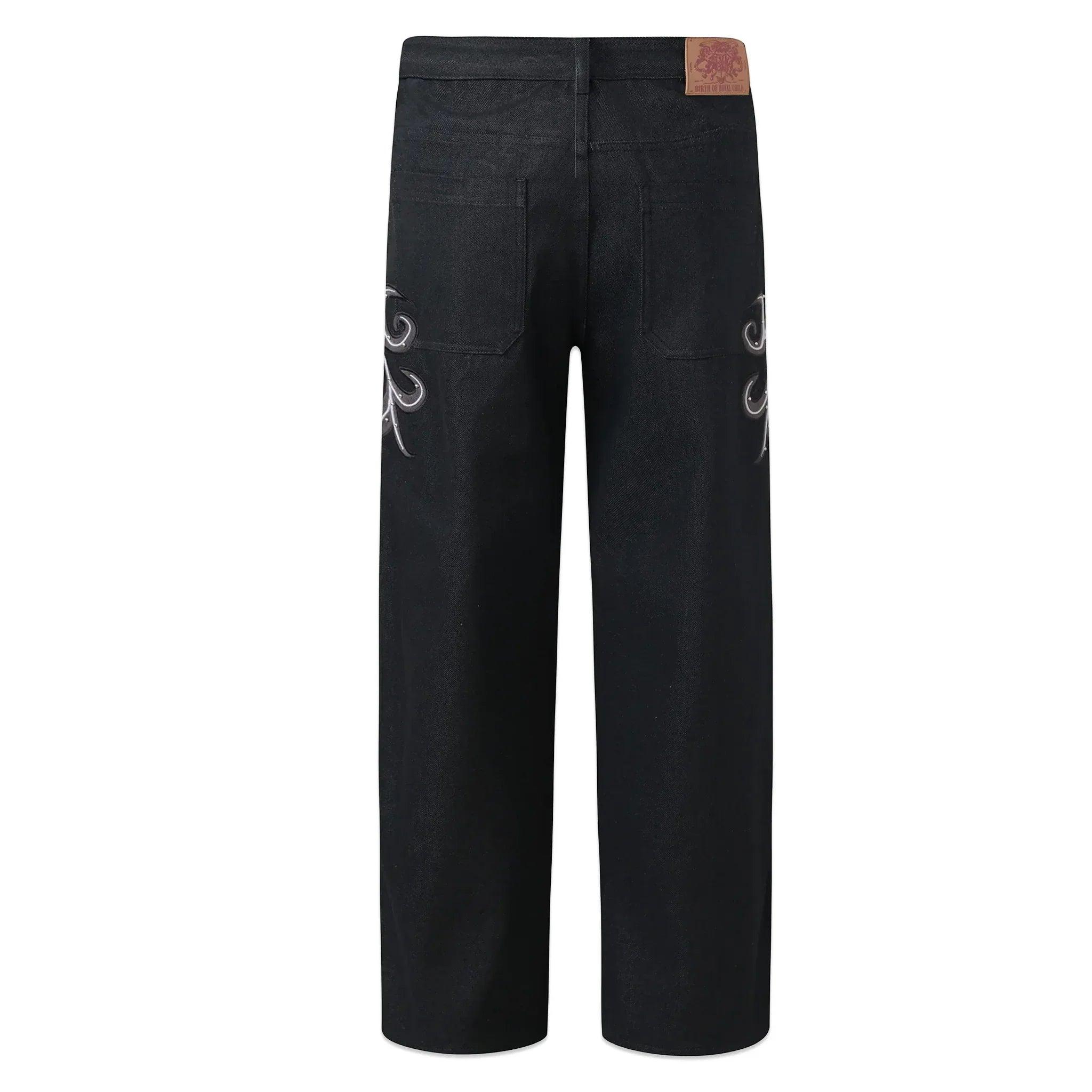 Leather Patch Vine Denim - BIRTH OF ROYAL CHILD - VENTURER