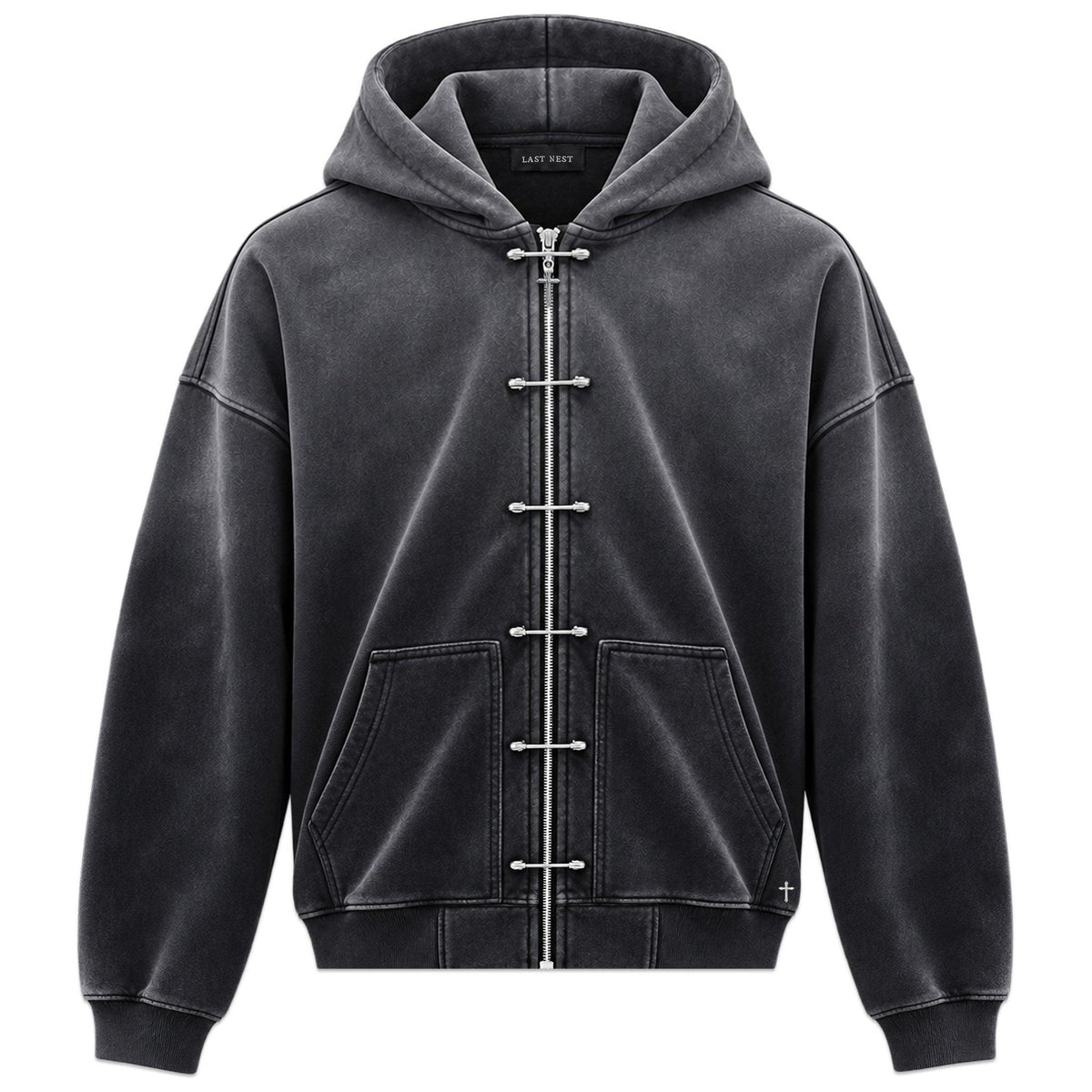 Saefty Pin Washed Zip Hoodie