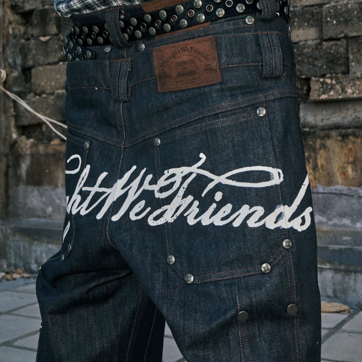 Gideon Double-layered Workpants Distressed Baggy Denims