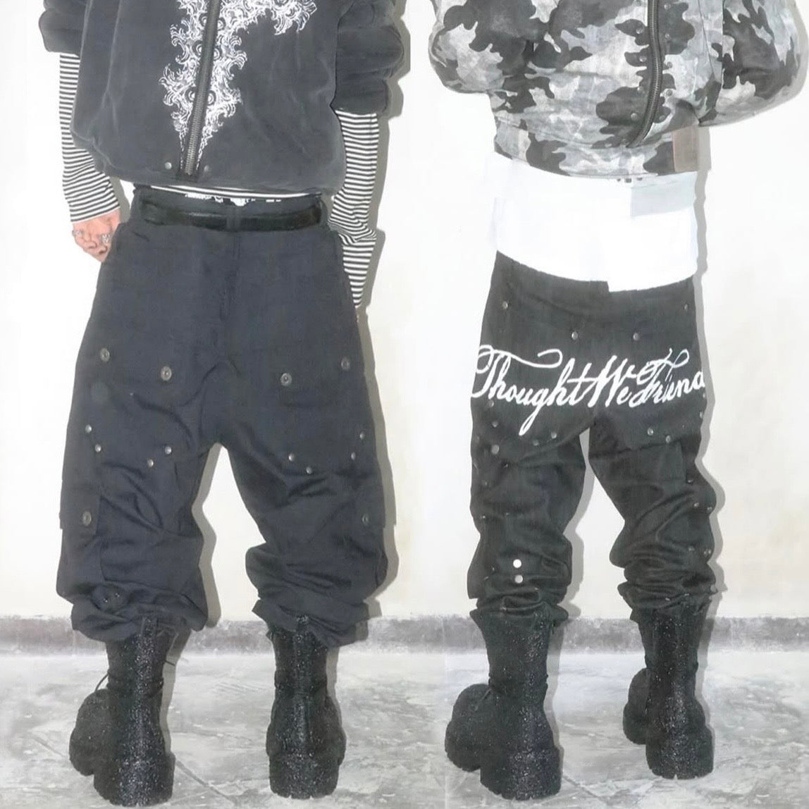 Gideon Double-layered Workpants Distressed Baggy Denims