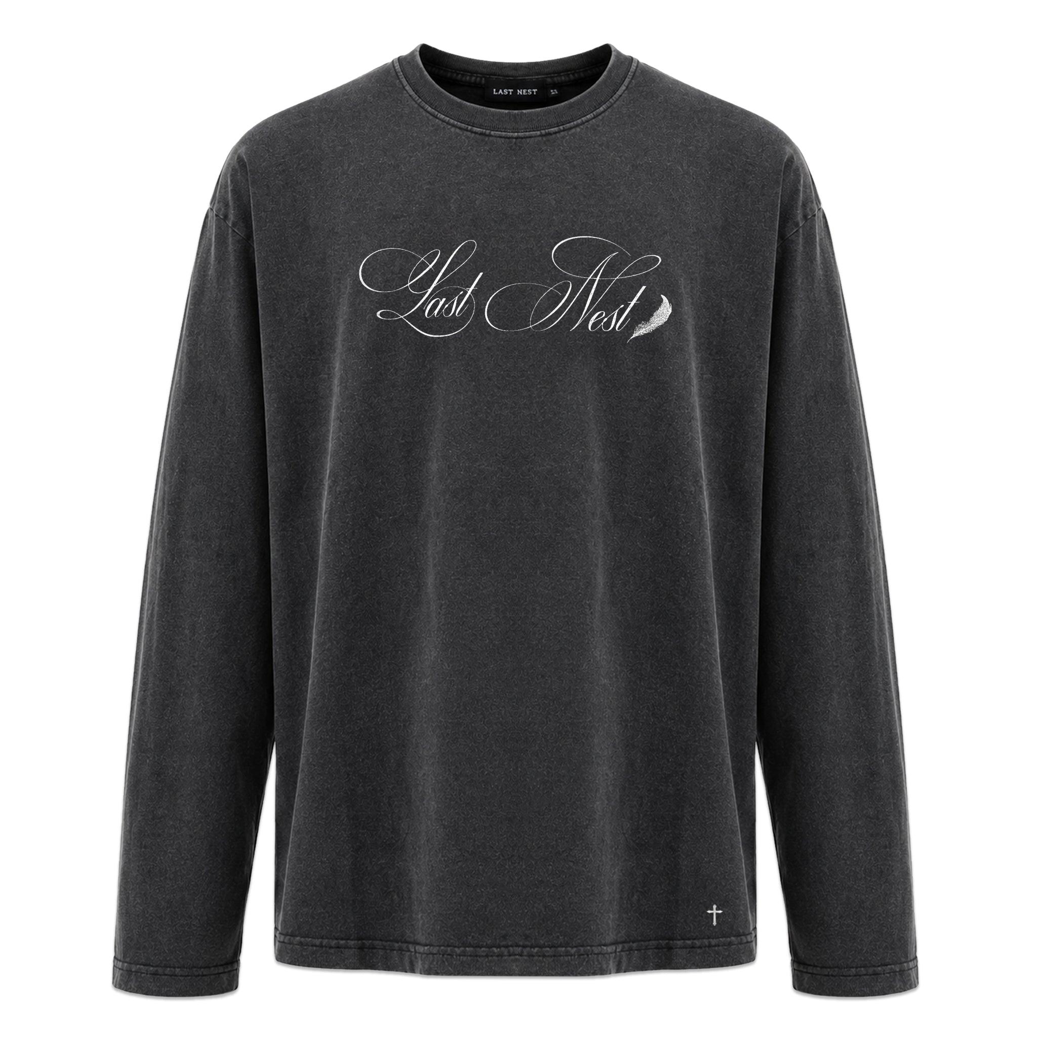 Feather Logo Washed LS T-Shirt