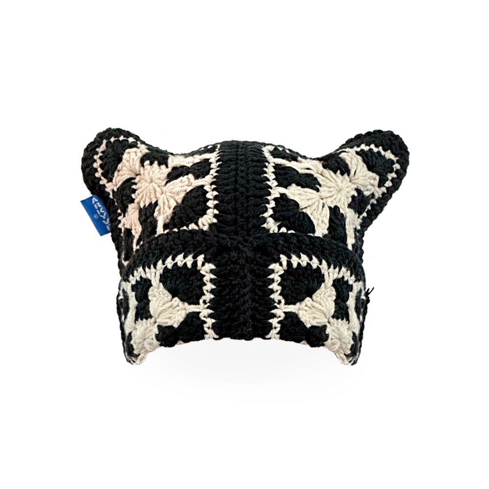 Dusk Flower Crochet Cat Hat