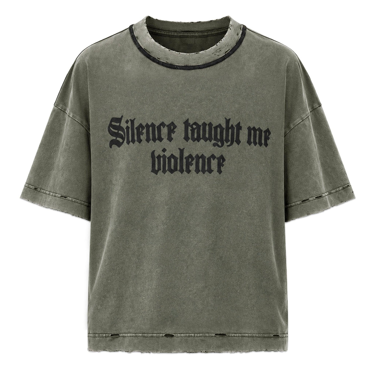 Silence Taught Me Violence Vintage Cropped T-Shirt