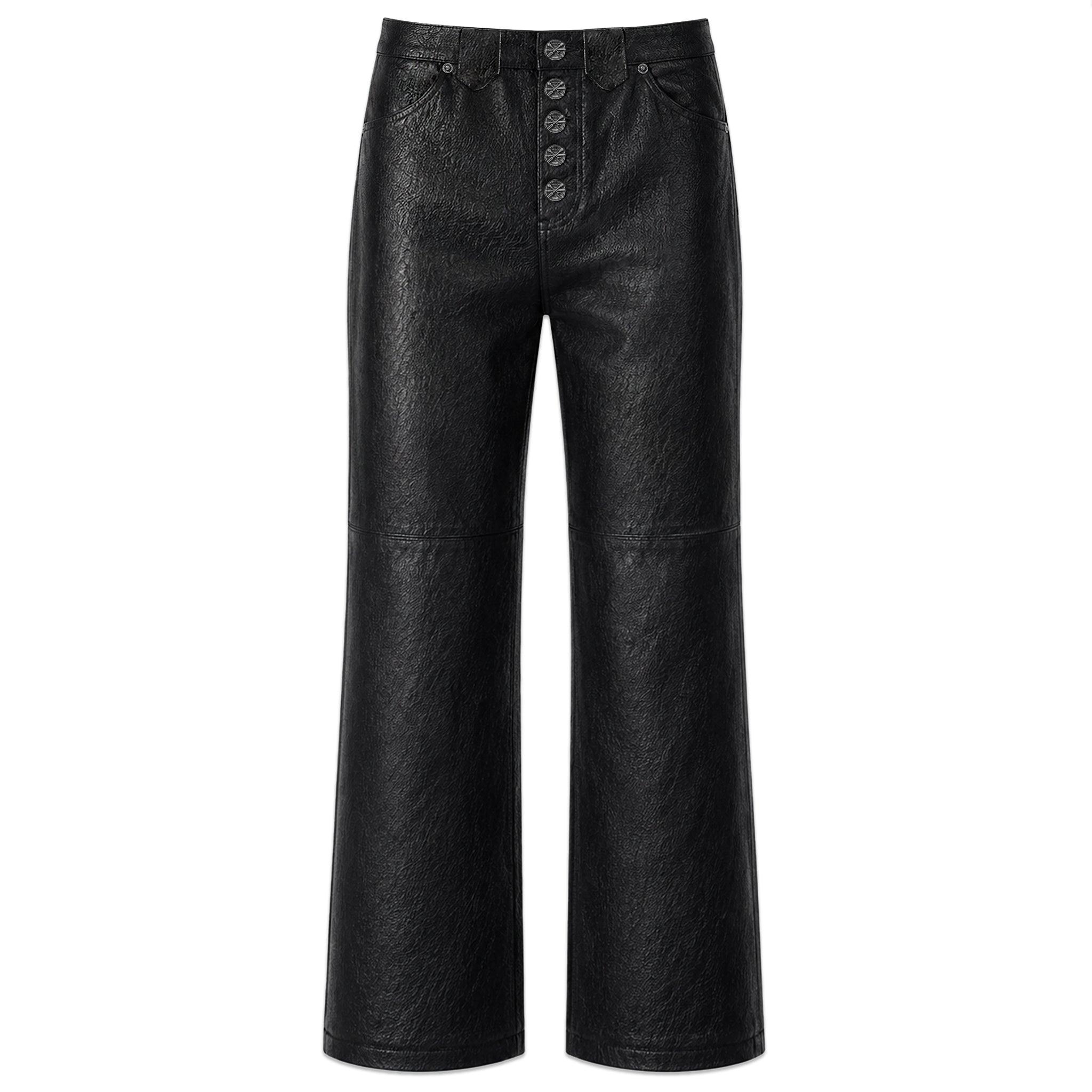 Waxed Flare Denim Trouser