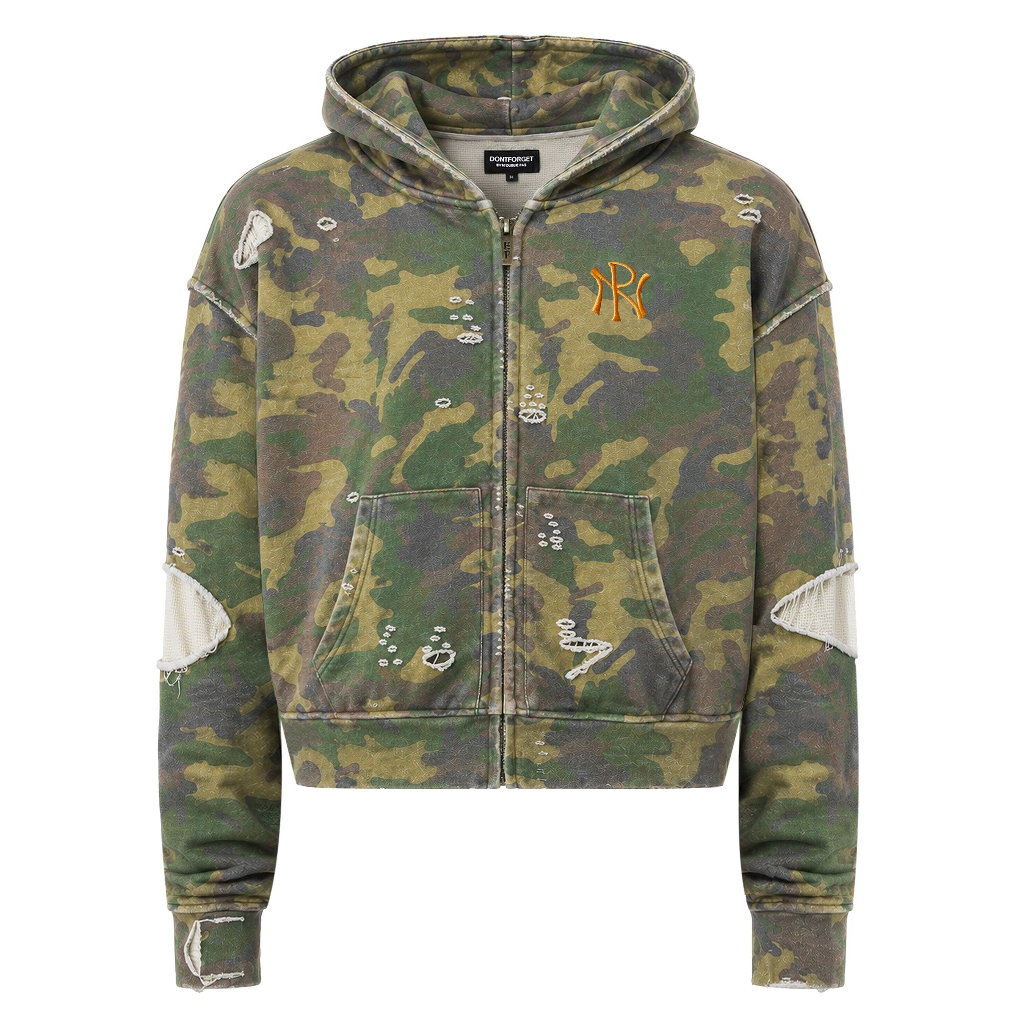 Camo Zip-Up Hoodie