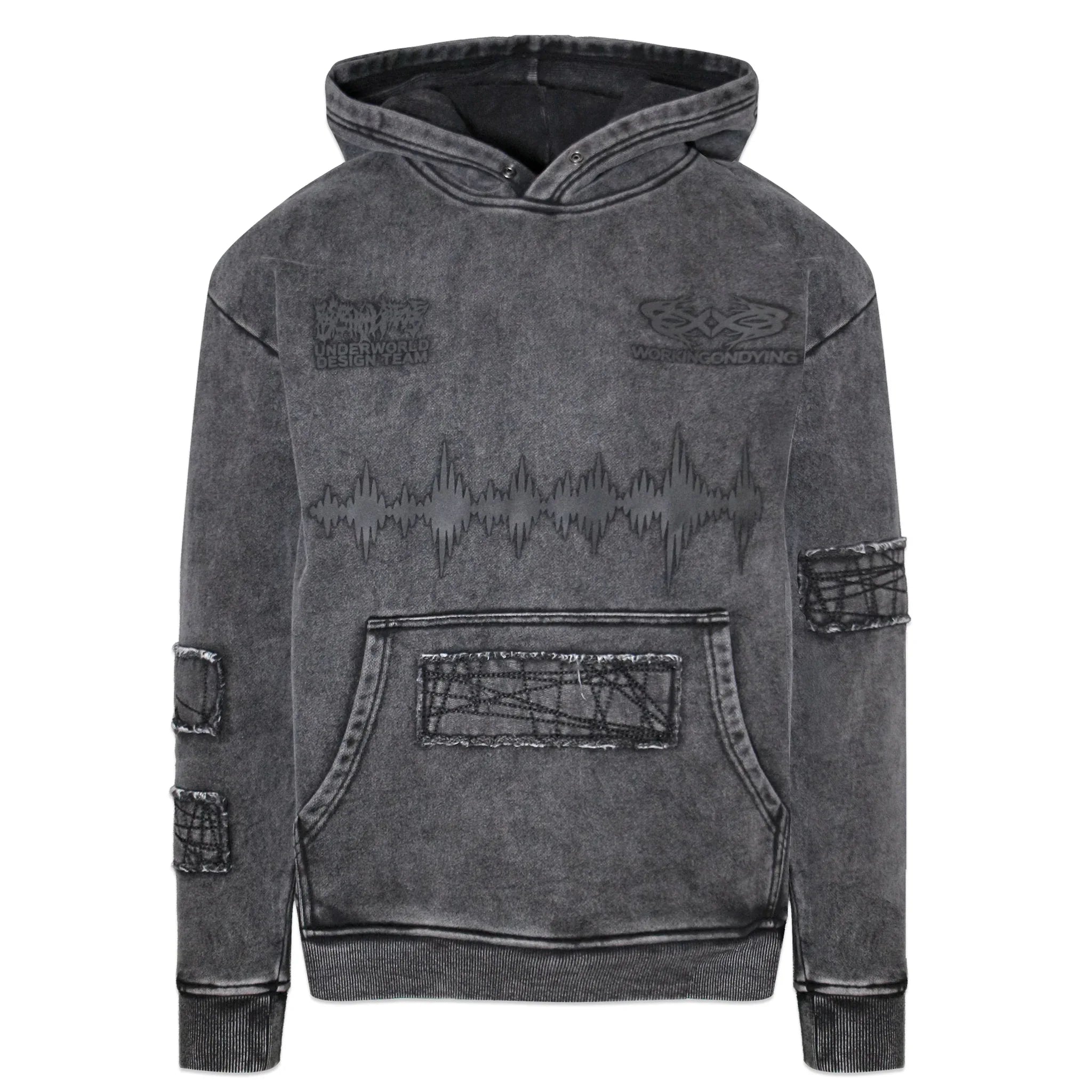 WOD Stonewash Patch Hoodie - RECKLESS SCHOLARS - VENTURER