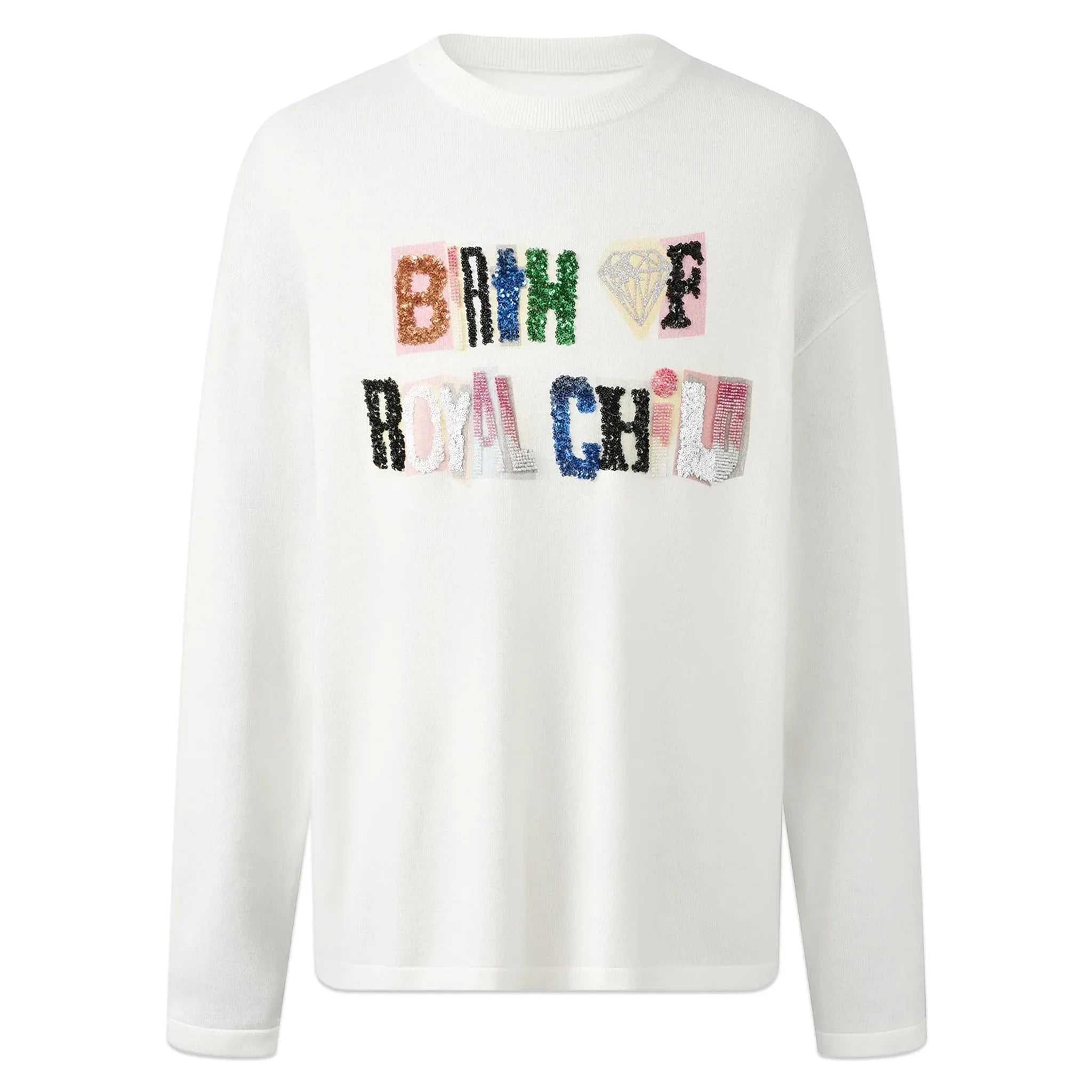 Sequin Logo LS Tee - BIRTH OF ROYAL CHILD - VENTURER