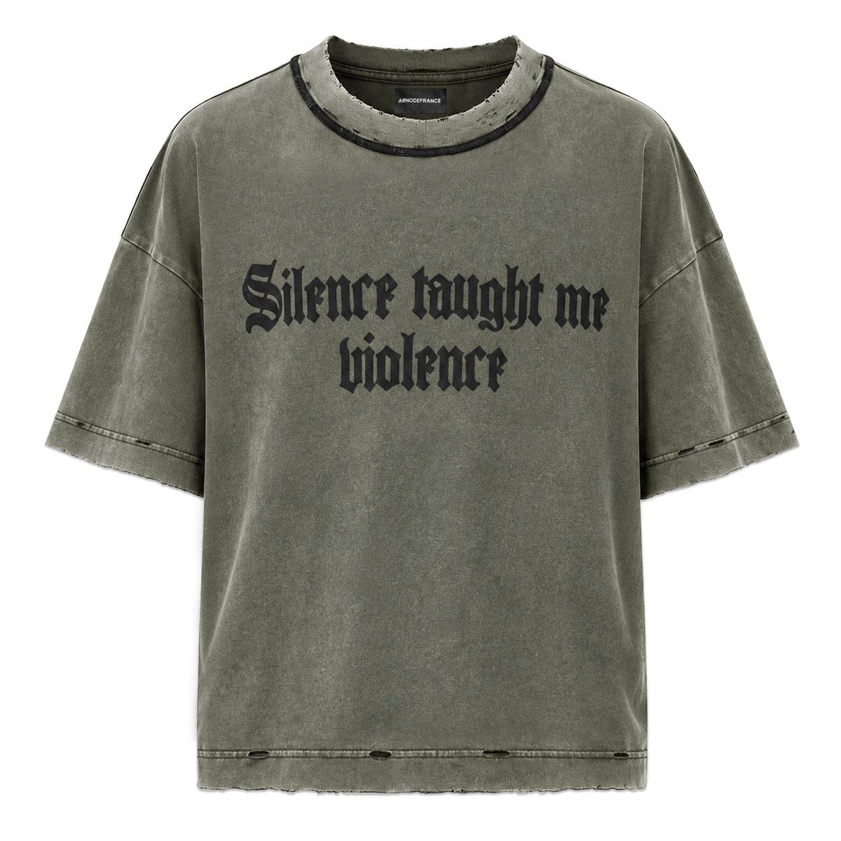 Silence Taught Me Violence Vintage Cropped T-Shirt