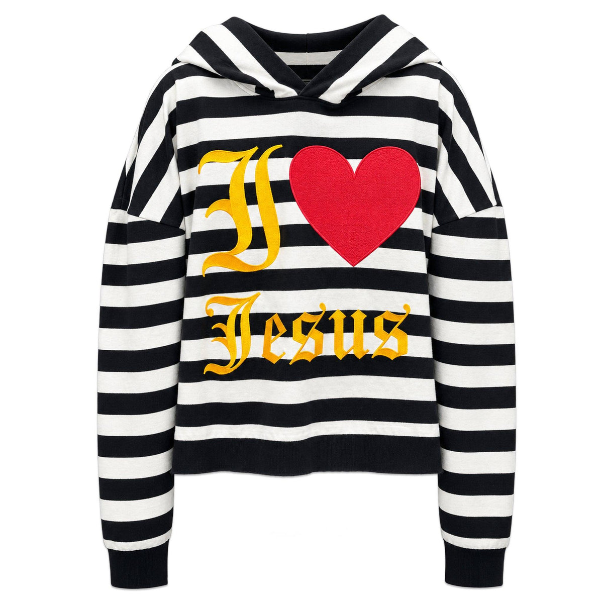 Black Stripe Jesus Zip Hoodie