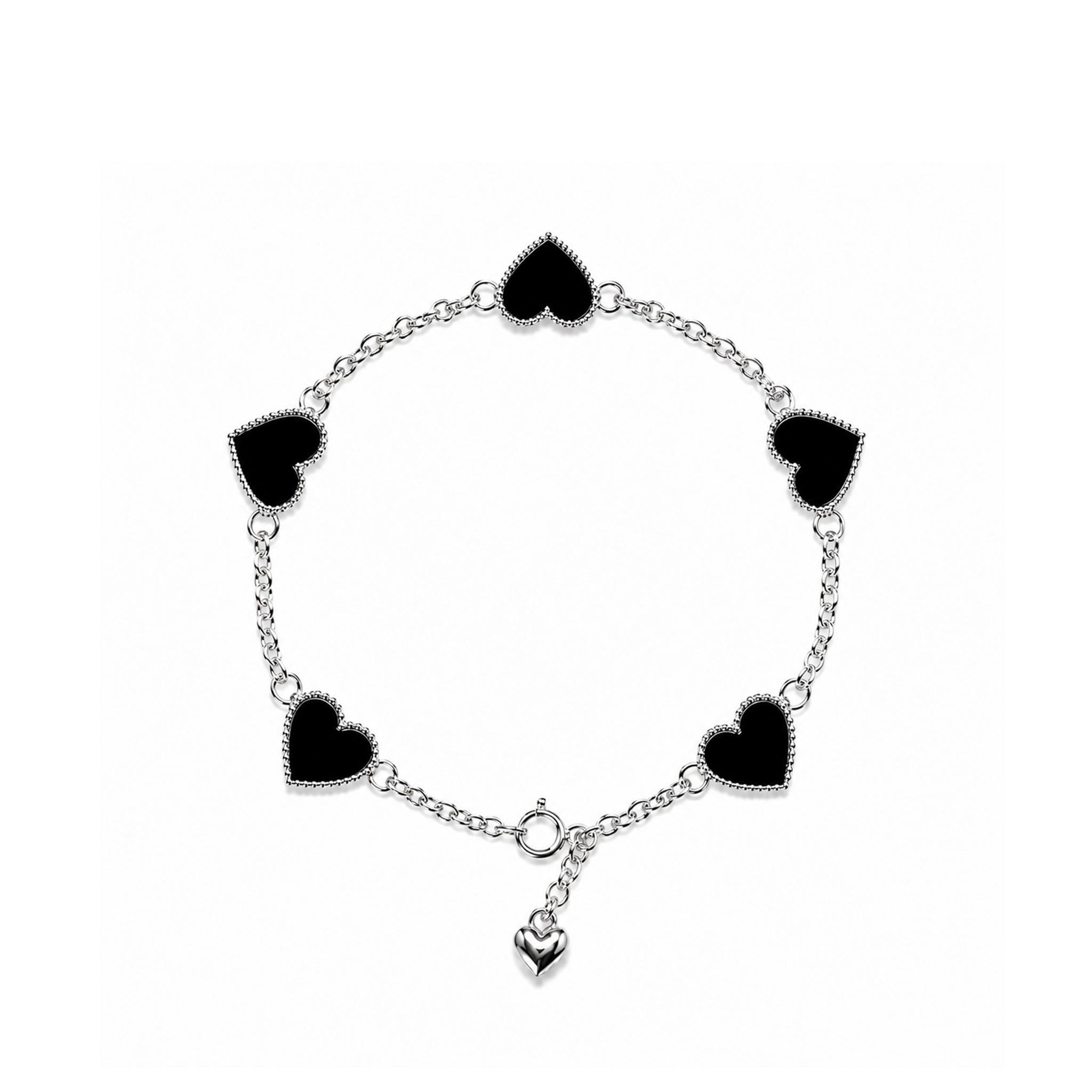 BASICKS(ベイシックス)商品ページ - Chain Heart Bracelet - Black