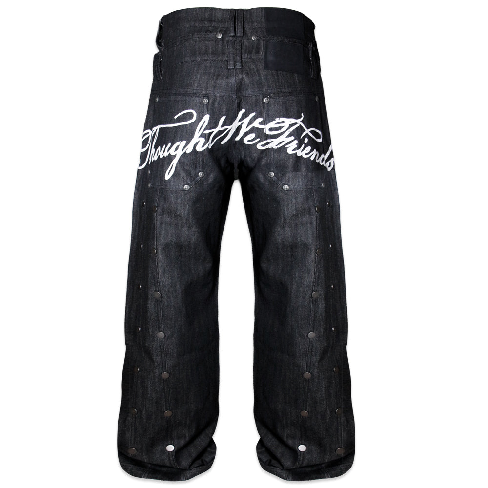 Gideon Double-layered Workpants Distressed Baggy Denims