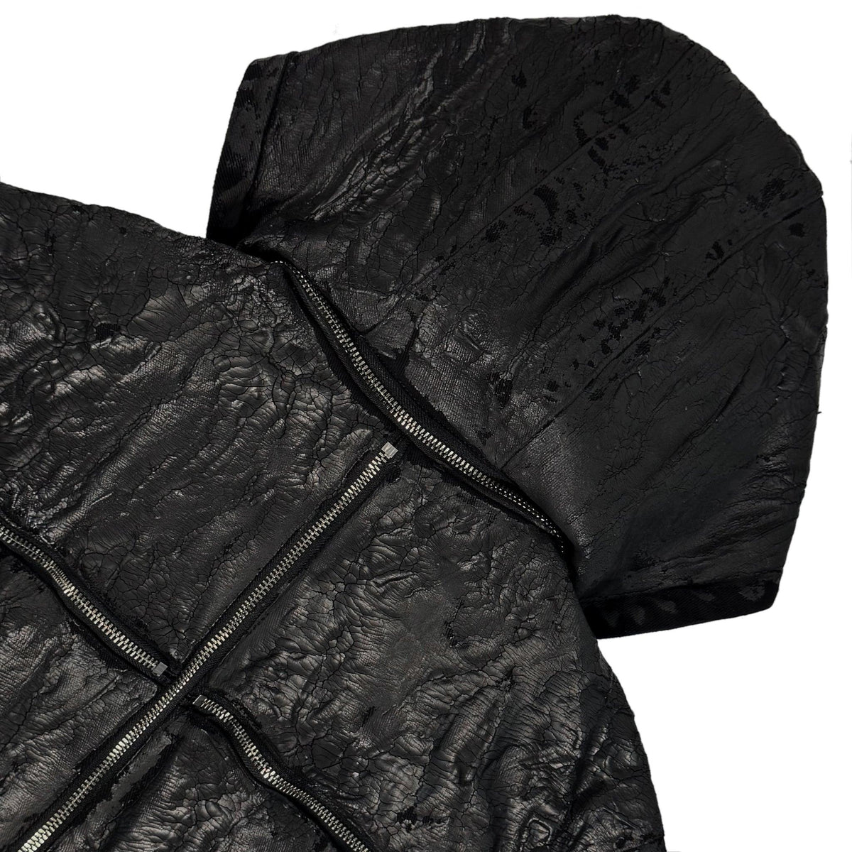 Hard Coating Cross Bomber Jacket