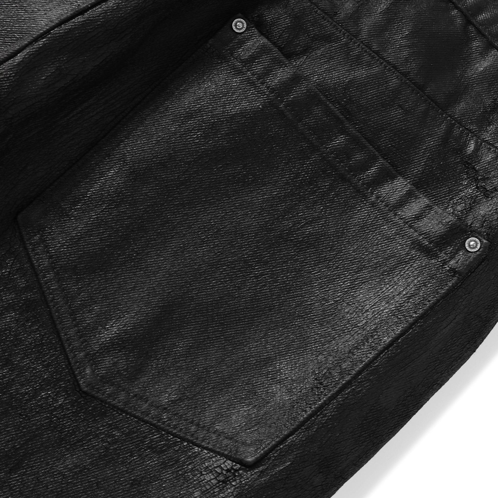Waxed Flare Denim Trouser