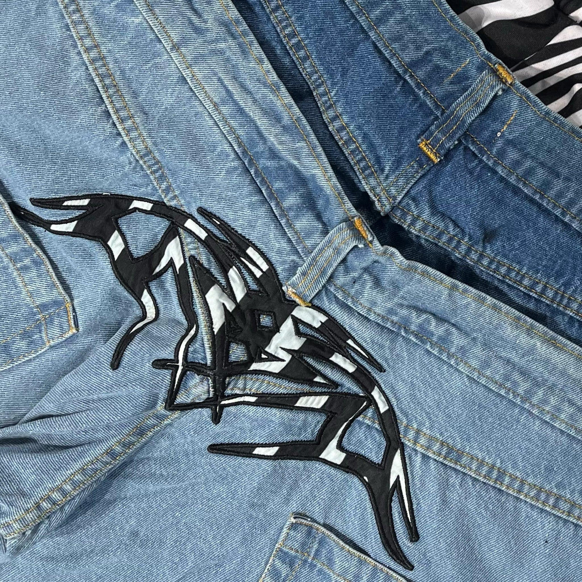 Triple Stack Zebra Jeans