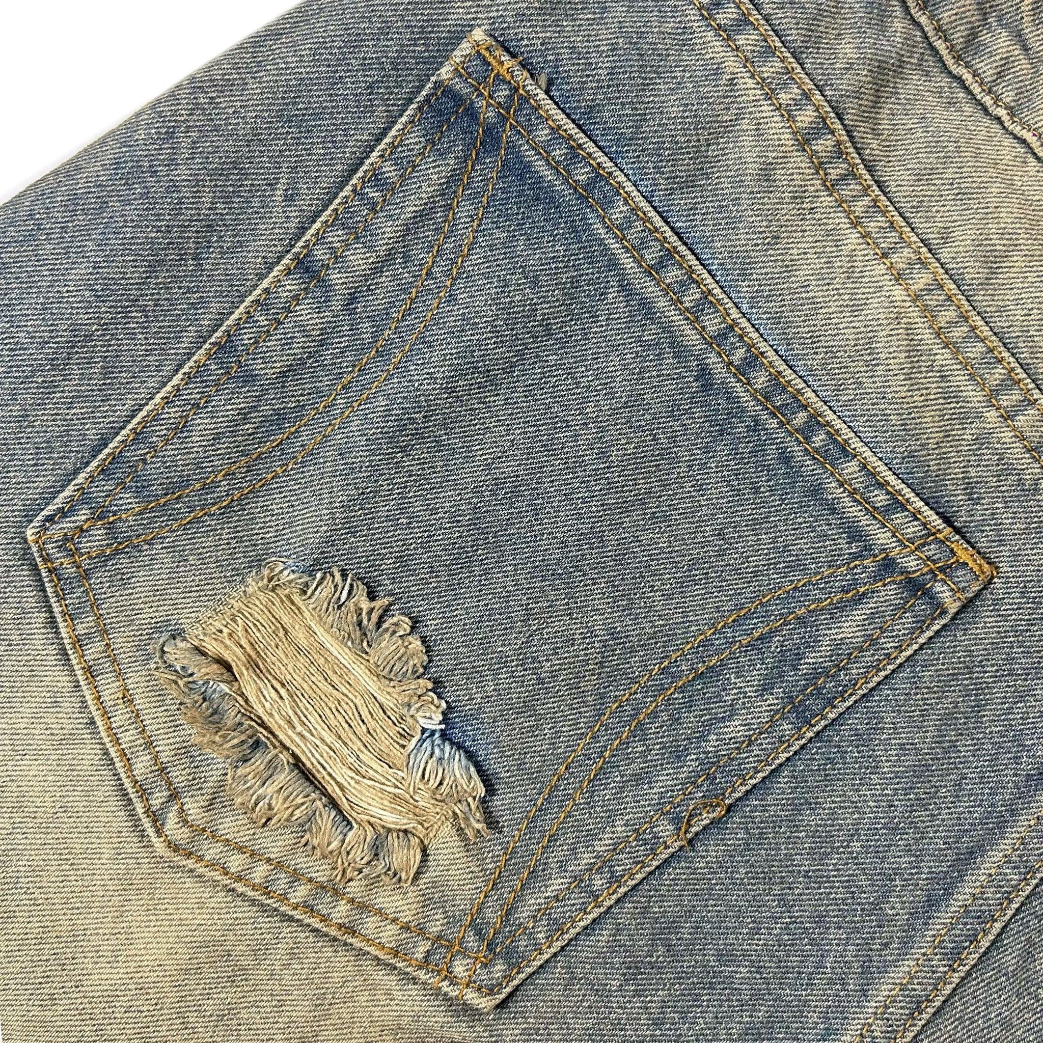 Raw Edge Denim Shorts