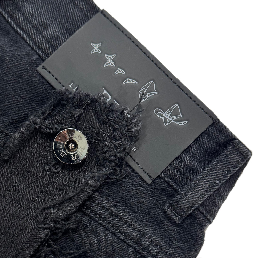 Divided Curved Line Double Buckle Pants