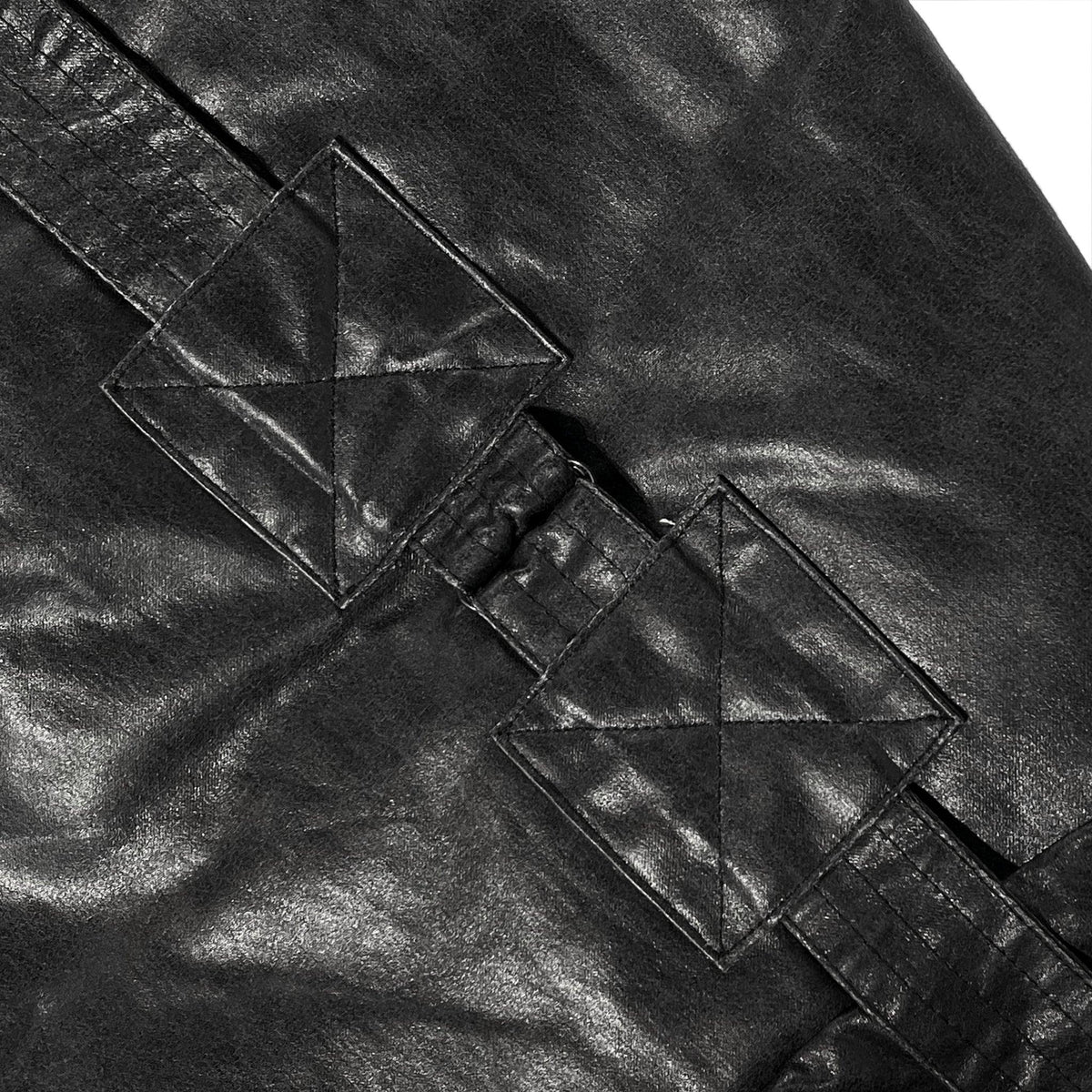 Military Leather Trucker Jacket