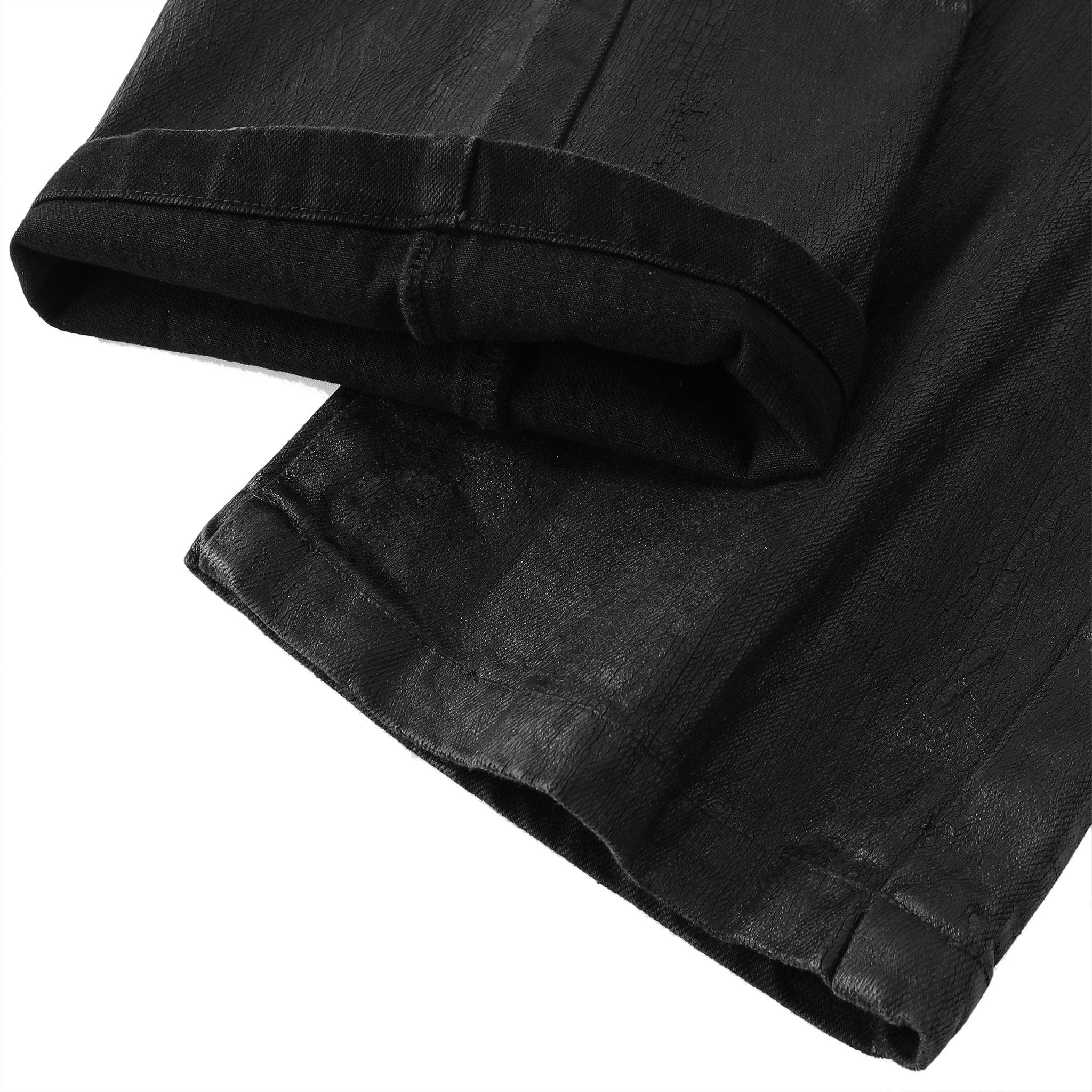 Waxed Flare Denim Trouser