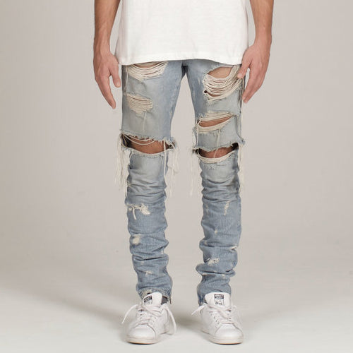 Distressd Selvedge Denim Jeans 01